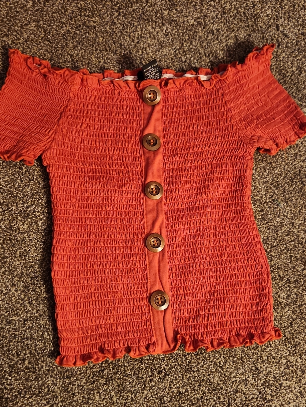 Rue 21 Cropped, Off-Shoulder, Super Stretch Top - Size Small